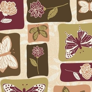 Botanical Butterfly Patchwork