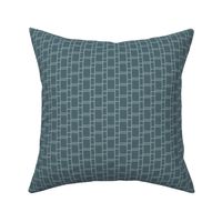 Geometric Abstract Quadrants in blue Gray on Steel Blue Gray - small scale