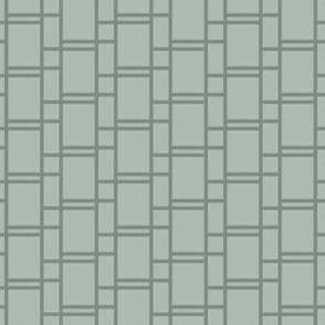Geometric Abstract Quadrants in Light Sage Green on Light Green Gray - small scale