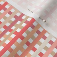 peach tiny plaid- small peach gingham - pantone peach plethora color palette - chekered fabric and wallpaper