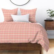 peach tiny plaid- small peach gingham - pantone peach plethora color palette - chekered fabric and wallpaper
