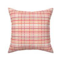 peach tiny plaid- small peach gingham - pantone peach plethora color palette - chekered fabric and wallpaper