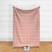peach tiny plaid- small peach gingham - pantone peach plethora color palette - chekered fabric and wallpaper