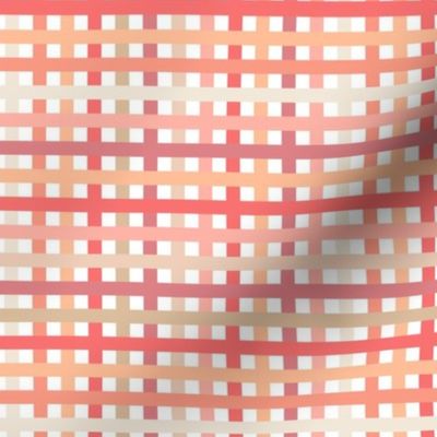 peach tiny plaid- small peach gingham - pantone peach plethora color palette - chekered fabric and wallpaper