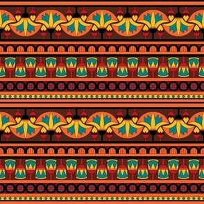 African striped pattern brown