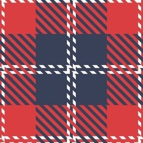 large buffalo tartan plaid / red white & navy