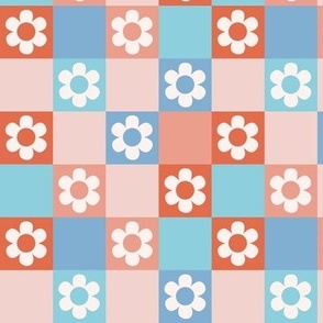 4th of July Checker Flowers