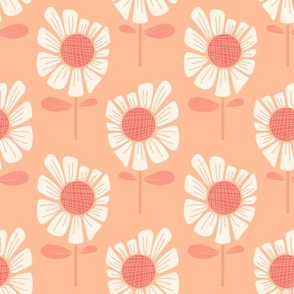 Blooming Daisy - Peach Fuzz - Medium Scale