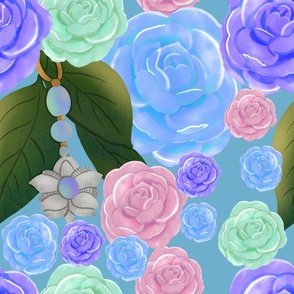 Pastel Roses and Charms