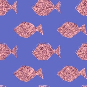 Fishies // Pink & Purple // Colorway 2