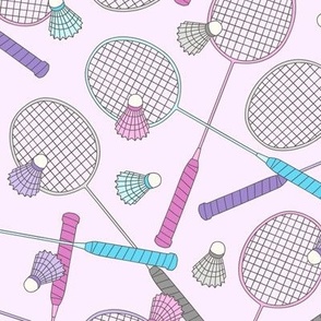 Badminton on Pink (Medium Scale)