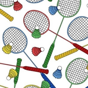 Badminton on White (Medium Scale)
