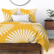 LARGE - Welcoming Walls yellow modern simple floral wallpaper