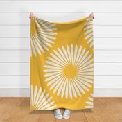 LARGE - Welcoming Walls yellow modern simple floral wallpaper