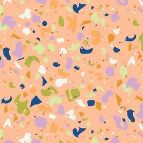 Terrazzo Peach Fuzz Modern Pattern