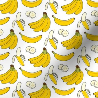 Yellow Bananas and Banana Slices