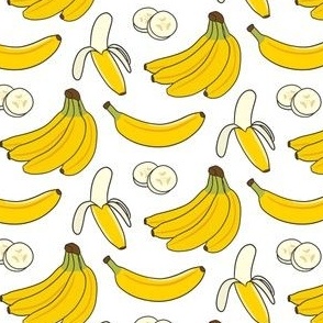 Yellow Bananas and Banana Slices