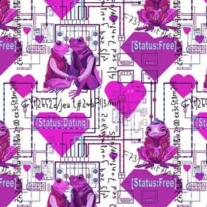 Cyber frogs Valentine's Day