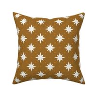 golden 8 point star and dots: celestial, night sky, whimsical, octagram