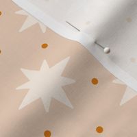 blush 8 point star and dots: celestial, night sky, whimsical, octagram