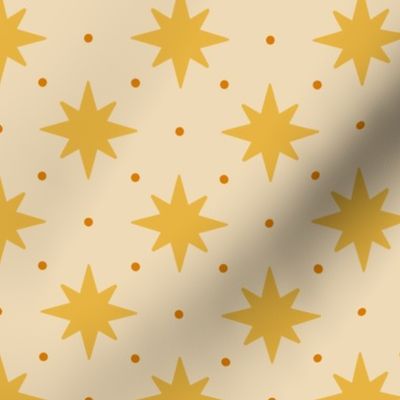 sunshine 8 point star and dots: celestial, night sky, whimsical, octagram