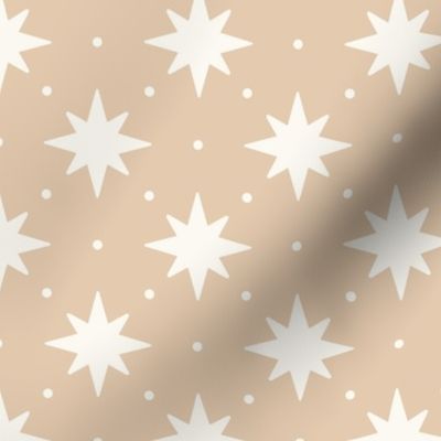 double blush 8 point star and dots: celestial, night sky, whimsical, octagram