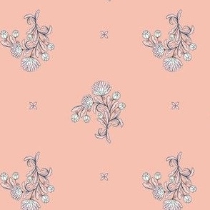 Flowerette - Charming Chintz - Pale Pink Floral