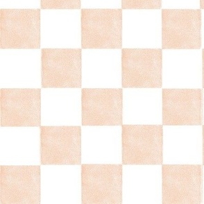 Peach Fizz checkerboard blender peach and white spring