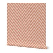 White Burlap Chevron Pattern On Terracotta