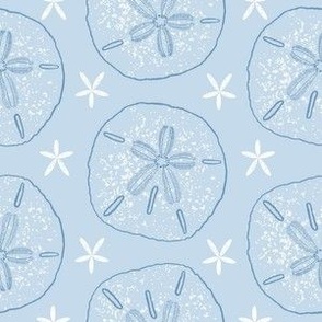 Sand Dollars in Blue and White
