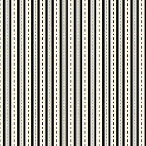 (M) Vertical beige, cream and black stripes