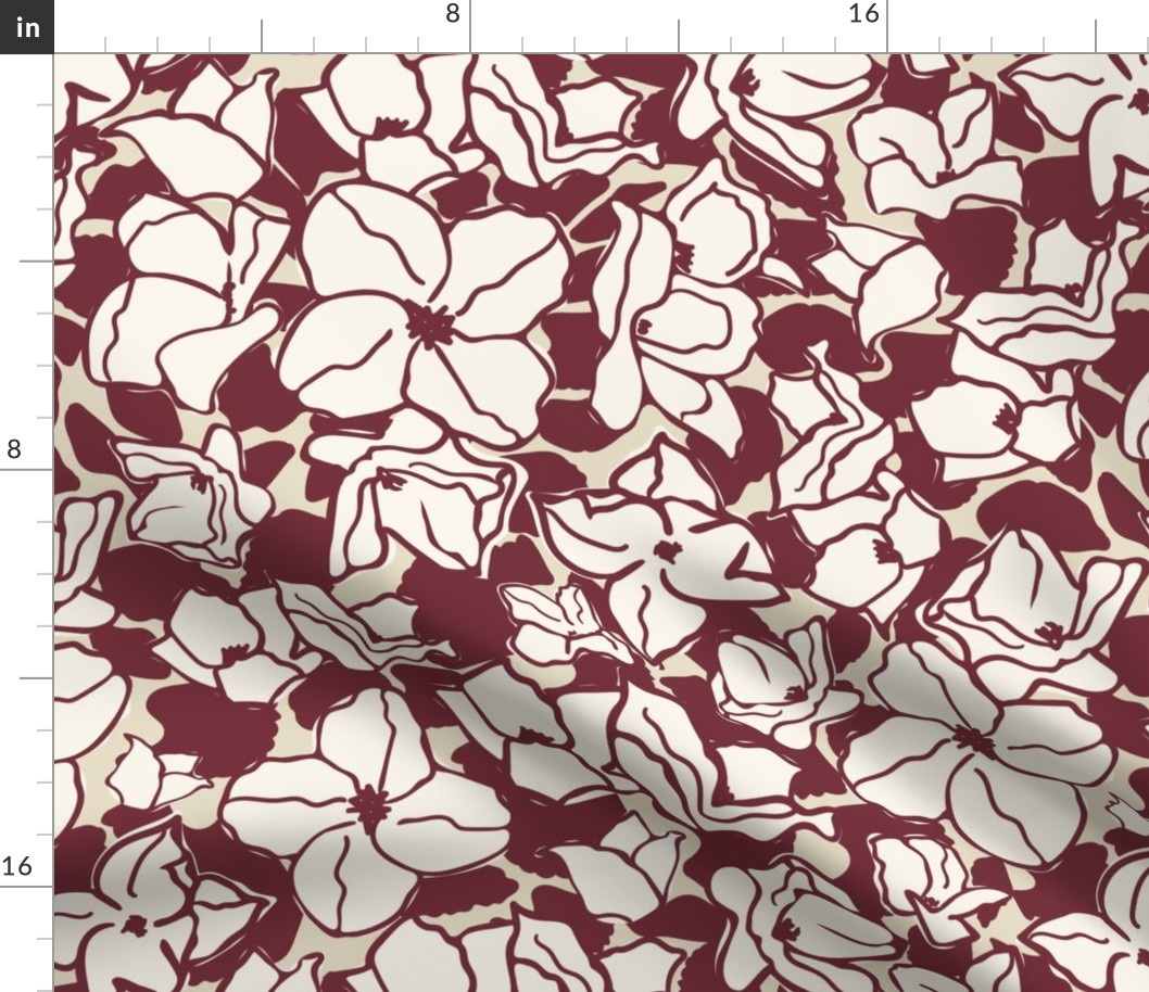 Petal Abstract - Maroon 