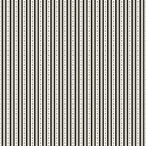 (S) Vertical beige, cream and black stripes