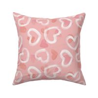 Hearts in Salmon Pink 12 x 7.2