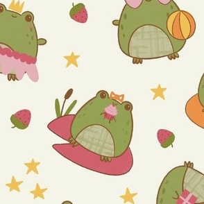 Frog Friends Fabric, Wallpaper and Home Decor