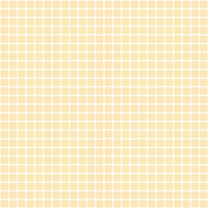 Yellow Grid Windowpane Squares in Pastel Yellow and White - Small - Kid's Room Décor, Pastel Yellow Squares, Pastel Easter Checks