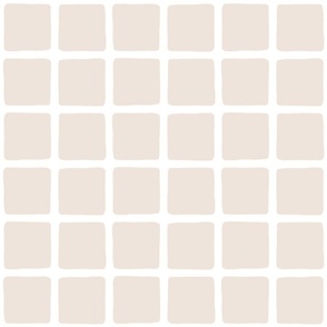 Neutral Grid Windowpane Squares in Light Beige and White - Large - Soft Neutrals,  Coastal Neutral, Gender Neutral Kid's Bedroom