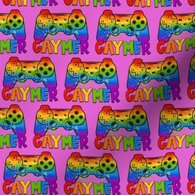 Bigger Gaymer Rainbow Pride Gamer Pink