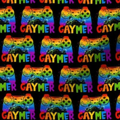 Bigger Gaymer Rainbow Pride Gamer Black