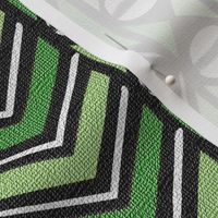 Mudcloth Inspired Chevrons and Cowrie Shells in Greens