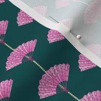 Pink Fans on Green Small Scale