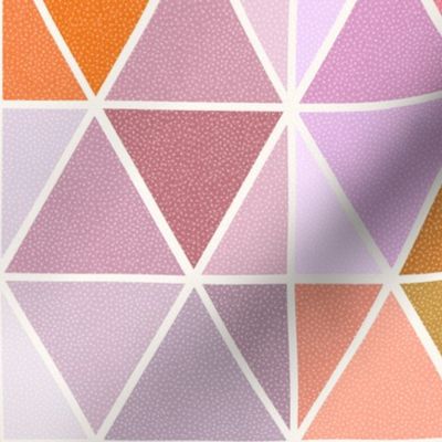 (L) Rainbow Hexagons / Pink and Purple Pastel / Large Scale or Wallpaper