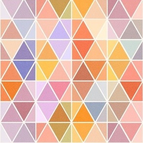 (S) Rainbow Hexagons / Pink and Purple Pastel / Small Scale