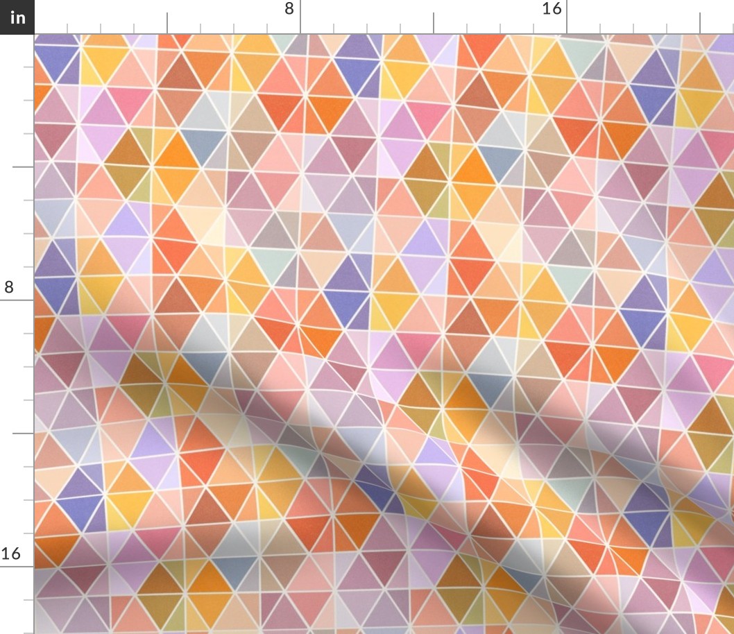 (S) Rainbow Hexagons / Pink and Purple Pastel / Small Scale