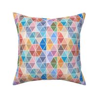 (S) Rainbow Hexagons / Blue Pastel / Small Scale