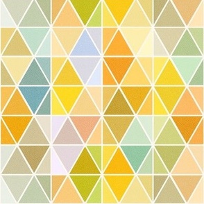 (S) Rainbow Hexagons / Yellow Pastel / Small Scale
