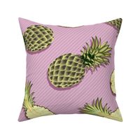 Pineapples, lilac background