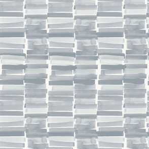 Small Soothing Monochromatic  Watercolor Horizontal Blocks in Dulux Aerobus Grey with Dulux Vivid White Background  