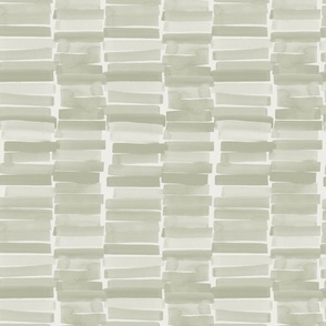 Small Soothing Monochromatic  Watercolor Horizontal Blocks in Dulux White Cabbage Green with Dulux Casper White Qtr Background 
