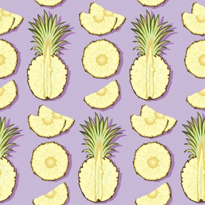 Tender pineapple, violet background